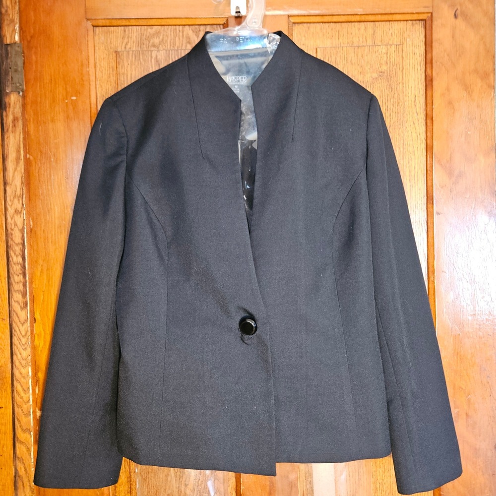 Kasper Separates Womens Black Single Button Stand… - image 1